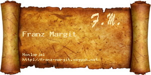 Franz Margit névjegykártya